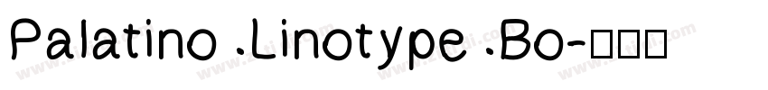Palatino Linotype Bo字体转换